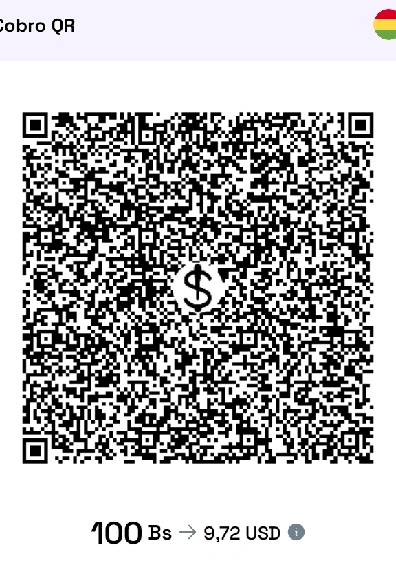 Código QR de pago Bs 100