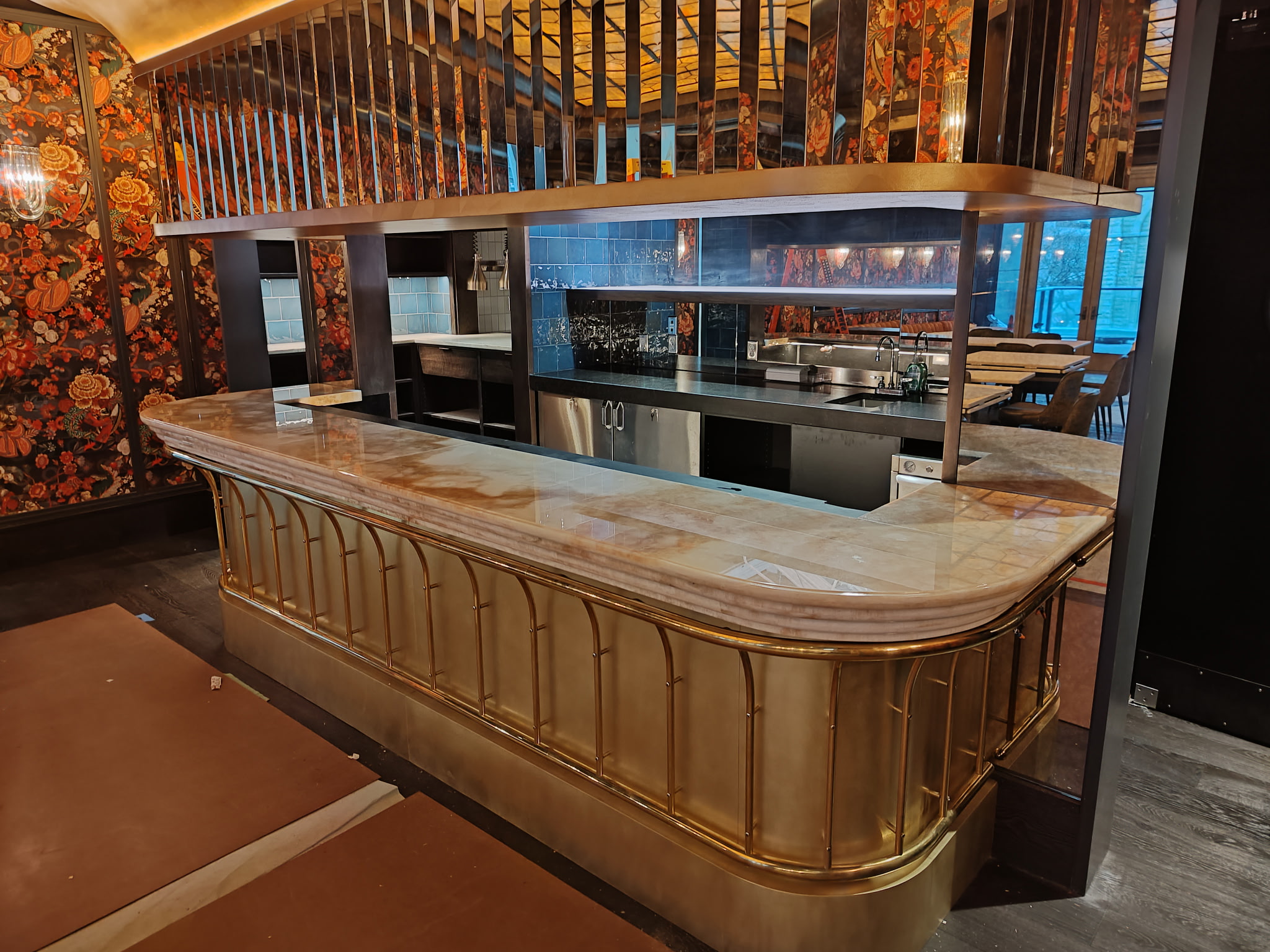 Panoramic luxury kitchen stonework