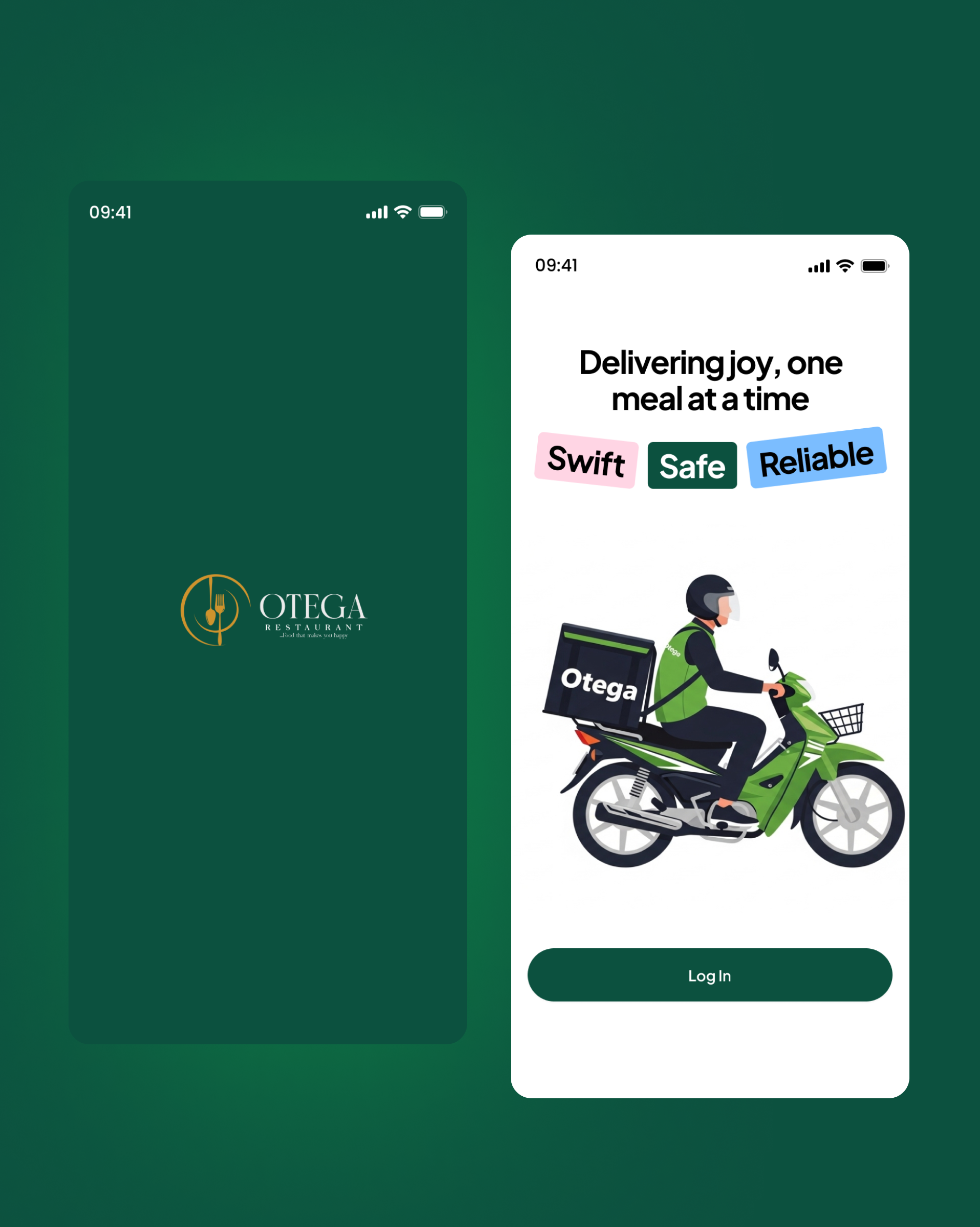 Otega app splash screen